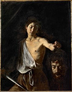 David med Goliats hode … (maleri på lerret) av Michelangelo Merisi da Caravaggio