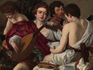The Musicians, ca. 1595 (olje på lerret) av Michelangelo Merisi da Caravaggio