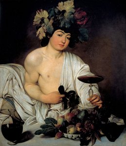 The Young Bacchus, ca. 1596 (olje på lerret) av Michelangelo Merisi da Caravaggio