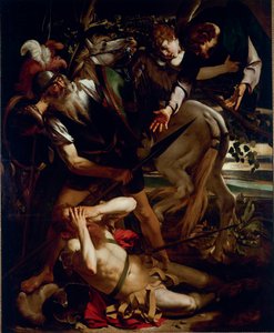 Konverteringen av St. Paul. Maleri av Michelangelo Merisi dit Il Caravaggio (The Caravaggio) (1571-1610) 1594-1596 Dim.237x189 cm Odescalchi Balbi Collection, Roma - The Conversion of St Paul, av Michelangelo Merisi a.k.a Il Caravaggio (1571-1610). Olje av Michelangelo Merisi da Caravaggio