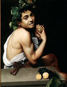 Den unge Bacchus (Bacchino) syk Maleri av Michelangelo Merisi kjent som Caravaggio (The Caravaggio