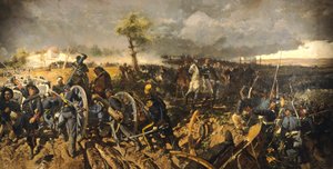 Andre uavhengighetskrig: Slaget ved San Martino, 24. juni 1859, av Michele Cammarano (1835-1920)