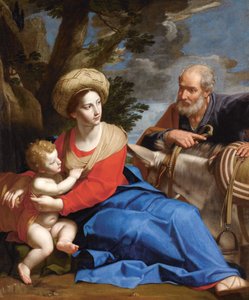Resten på flukten til Egypt, ca. 1640. av Michele Desubleo