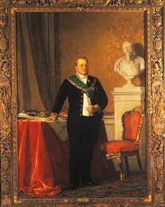 Portrett av Camillo Benso, grev av Cavour (olje på lerret)