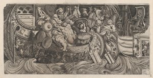 Mirror of Roman Magnificence: Naval Battle, 1500-tallet., 1500-tallet. av Michele Lucchese