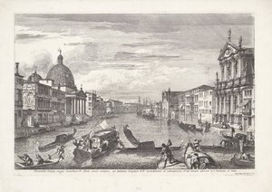 Venezias Canal Grande Prospekt for Grand Canal of Coenobium D: viser klare linjer (...) (tittel på objekt) Gezichten op Venetië (serietittel) Storslått og utvalgt utsikt over byen Venezia (serietittel)