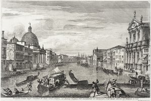 Canal Grande Mellom San Simone Piccolo og Santa Chiara, ca. 1740-41 av Michele Marieschi