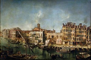 Utsikt over Canal Grande fra Fondamenta Del Vin, 1736-1737. av Michele Marieschi