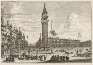 Utsikt over Venezia: Piazza og Piazzetta, 1741. av Michele Marieschi