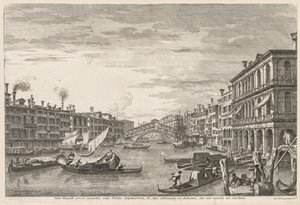 Utsikt over Venezia: Rialto, 1741. av Michele Marieschi