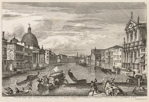 Utsikt over Venezia: Santa Chiara, 1741. av Michele Marieschi