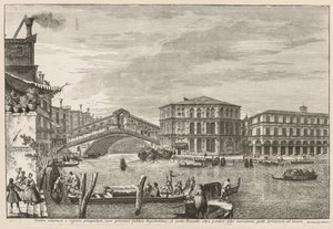 Utsikt over Venezia: Rialto-broen og markedet