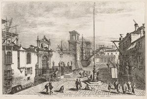 Utsikt over Venezia: The Gates of the Arsenal av Michele Marieschi