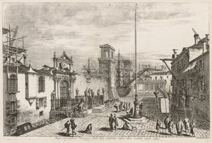 Utsikt over Venezia: The Gates of the Arsenal, 1741. av Michele Marieschi