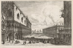Utsikt over Venezia: Piazzetta, 1741. av Michele Marieschi
