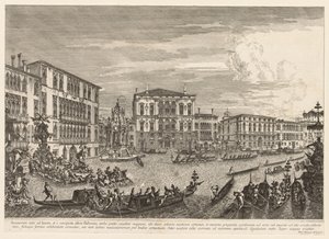 Utsikt over Venezia: Regattaen av Michele Marieschi