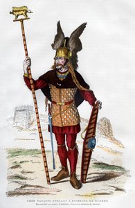 Gallia-sjef i kampdrakt med standard, 1882-1884. av Michelet
