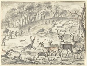 Deer Drive Hunt av Michiel Carree