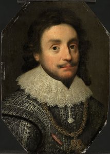 Portrett av Frederick V (1596-1632), ca. 1621 (olje på panel) av Michiel Jansz. van (after) Miereveld
