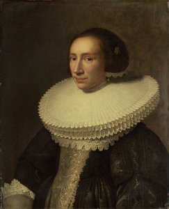 Portrett av en dame med røff, 1638.