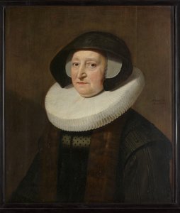 Portrett av Maria Petitpas (?-1640) av Michiel Jansz van Mierevelt (workshop of)