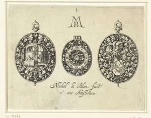 To urkasser og en urskive, ca. 1620-26 av Michiel Le Blon