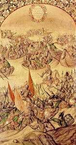 Garcia de Holguin okkuperer Quanhtemoc av Miguel Gonzalez