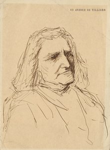 Portrett av Franz Liszt 1811-1886, 1880-årene. av Mihály Munkácsy