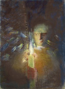 Sannhetens del Ciurlionis, Mikalojus Konstantinas (1875-1911). Pastell på papir, størrelse: 91x66,8