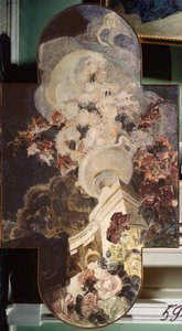 Chrysanthemums (Chrysanthemums) - Maleri av Mikhail Alexandrovich Vrubel (Vrubel) (1856-1910), olje på lerret av Mikhail Aleksandrovich Vrubel