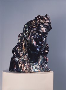Jentehode med krans, tidlig på 1890-tallet av Mikhail Aleksandrovich Vrubel