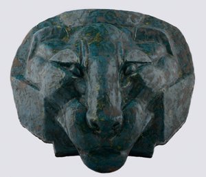 Head of a Lion, 1891 (glasert majolica) av Mikhail Aleksandrovich Vrubel