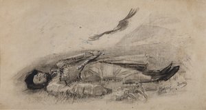 Illustrasjon til diktet Ismail-Bey av M. Lermontov, 1889-1891 av Mikhail Aleksandrovich Vrubel