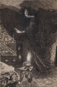 Illustrasjon til diktet Demonen av Mikhail Lermontov, 1890-1900 av Mikhail Aleksandrovich Vrubel