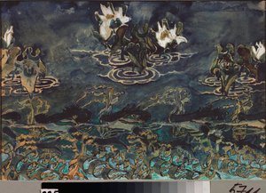 Nenuphars (nympheas) (Vannliljer) - Verk av Mikhail Alexandrovich Vrubel (Vrubel) (1856-1910), akvarell og gouache på papir, russisk kunst fra 1800- og 1900-tallet, art nouveau - State Museum Abramtsevo Estate, Moskva av Mikhail Aleksandrovich Vrubel