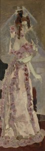 Portrett av Nadezhda Zabela-Vrubel ved flyglet av Mikhail Aleksandrovich Vrubel