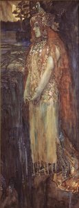 Sanger Nadezhda Zabela-Vrubel som Volkhov Princesses un te opera Sadkoby N. Rimsky-Korsakov, 1898 av Mikhail Aleksandrovich Vrubel