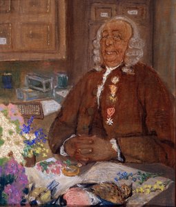 ""Portrett av Charles Linne (Carl von Linne, Linneus 1707-1778), svensk naturforsker"" Maleri av Mikhail Dmitrievich Ezuchevsky (1880-1928) 20. århundre State Darwin Museum, Moskva