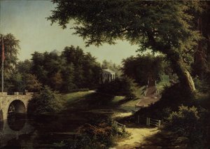 Utsikt over parken i Pavlovsk