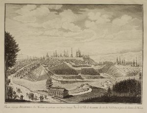 Utsikt over Vladimir-byen, 1769 av Mikhail Ivanovich Makhaev