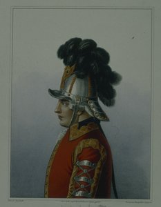 Hjelm fra Life Guards kavaleriregiment i 1764-1796, tidlig på 1840-tallet av Mikhail Ivanovich Terebenev