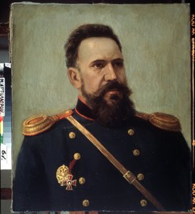 "Portrett av soldaten og ingeniøren Serguei Mosin (1849-1902) oppfinner av Mosin-Nagant-riflen (Mosin Nagant)"" Maleri av Mikhail Gerets (1900-1942) 1941 State Central Artillery Museum, Saint Petersburg av Mikhail Petrovich Gerets
