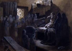 Ivan den grusomme og spøkelsene til hans ofre, 1800- eller begynnelsen av 1900-tallet av Mikhail Petrovich Klodt