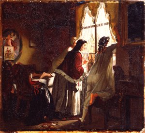 Illustrasjon til diktet Tambov-skattmesterens hustru etter M. Lermontov, 1862 av Mikhail Petrovich Klodt Baron