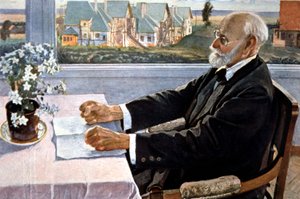 Ivan Pavlov i huset hans, nær St. Petersburg av Mikhail Vasilievich Nesterov