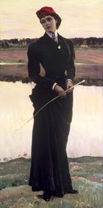 Portrett av Olga Nesterova eller, kvinne i en ridevane, 1906