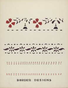 Kantdesign fra den foreslåtte porteføljen "Maine Wall Stencils"