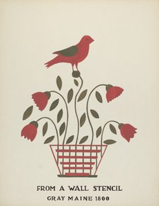 Design fra Gray, Maine 1800 (nr. 2): Fra foreslått portefølje "Maine Wall Stencils"