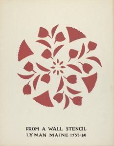 Design fra Lyman, Maine 1755-1780: Fra foreslått portefølje "Maine Wall Stencils"