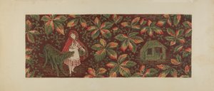 Trykt tekstil, ca. 1940. av Mildred Ford